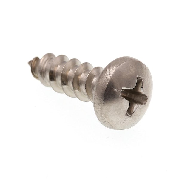 Prime-Line #10 x 5/8 in. Grade 18-8 Stainless Steel Phillips Drive Pan Head Self-Tapping Sheet Metal Screws (100-Pack)