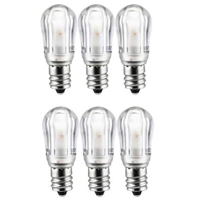 Makergroup E12 LED Light Bulbs for Refrigerator Flea Trap Dryer Drum Salt Light Night Light Bulbs C7 Candelabra Base Bulbs 120V 2W Cool White 6000K 2-Pack 