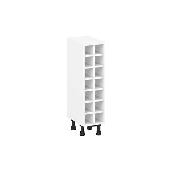 Timberline 9 in. W x 14 in. D x 34.5 in H Assembled Wine Rack Base Kitchen Cabinet in Bright White
