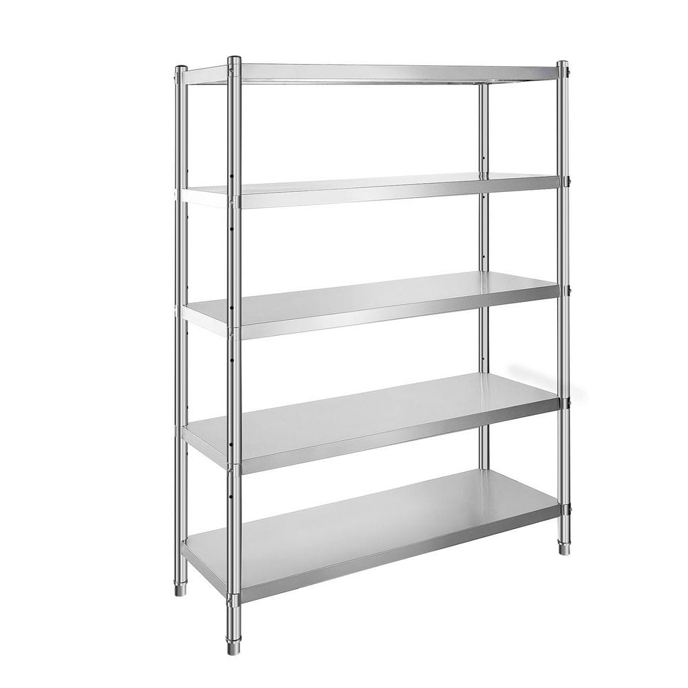 SVOPES Sliver Stainless Steel, 18 in. Kitchen Prep Table with 5