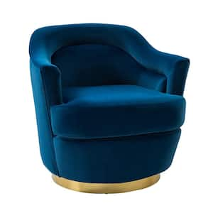 WYLE Teal velvet swivel accent chair