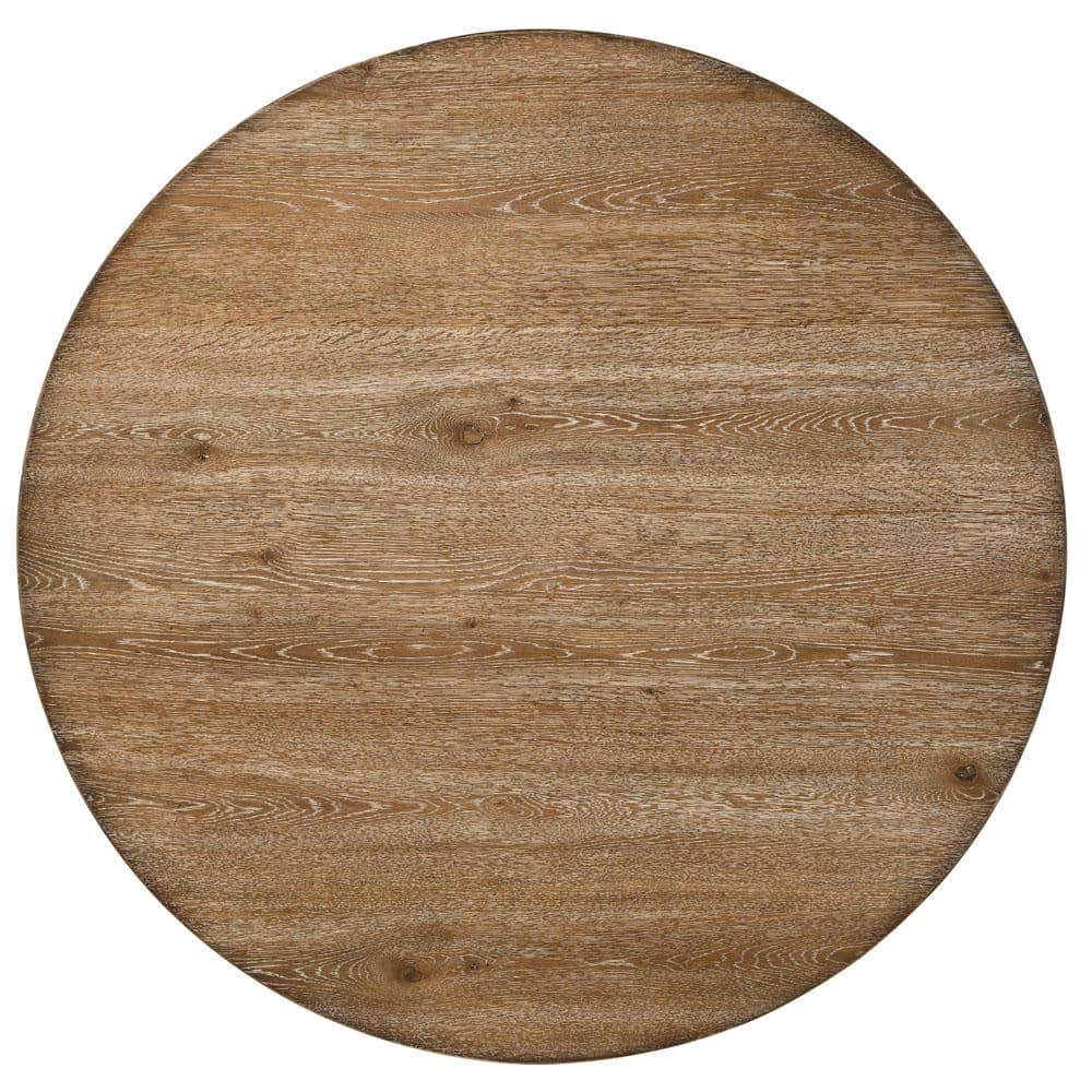 Rustic Reclaimed Wood 48" Round Dining Table in Salvaged Oak