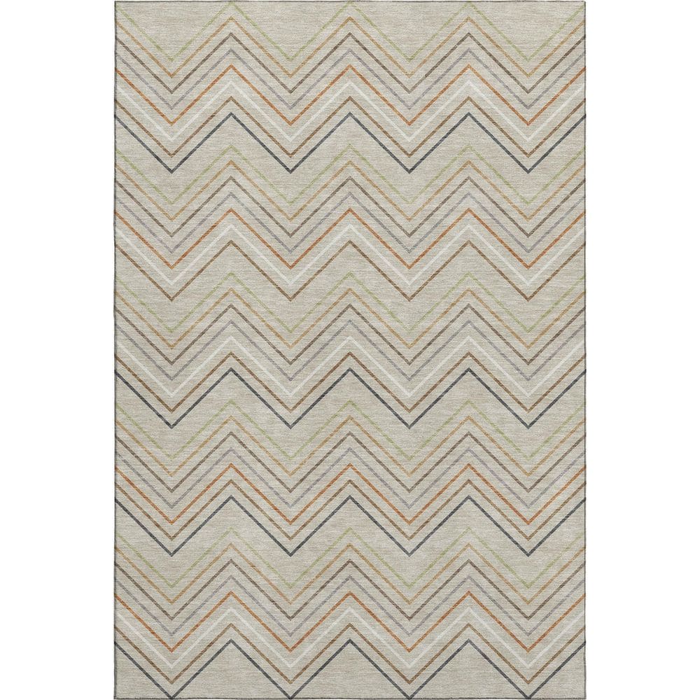 Mayfield Premium Machine Washable Abstract AMF2392 Beige 5 ft. x 7 ft. 6 in. Area Rug price history on PriceWatchPro