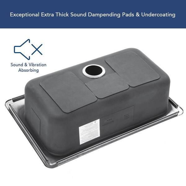 Topmount Drop-In 18G Stainless Steel 33-1/8 in. 1 Hole 60/40