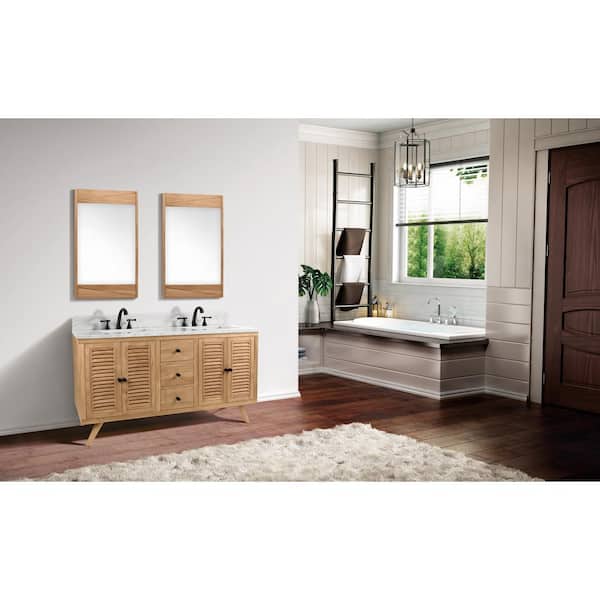 Avanity Harper 60-in Natural Teak Bathroom Vanity Cabinet Avanity Harper 60-in Natural Teak Bathroom Vanity Cabinet
