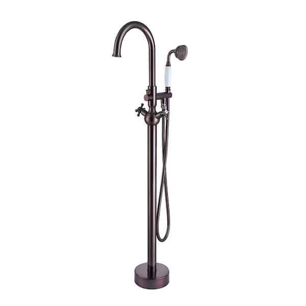 Maincraft 2-Handle Freestanding Tub Faucet with Hand Shower Head in Oil Rubbed Bronze