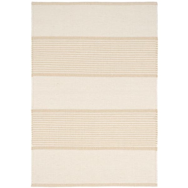 La Mirada Handwoven Cotton Wheat 9 ft. x 12 ft. Indoor Area Rug