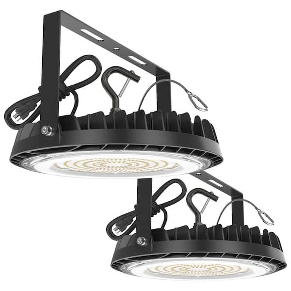 2-Pack 150-Watt 13 in. ‎14000 Lumen UFO High Bay Led Shop Lights, 5000K Garage Warehouse Factory Gym Lighting