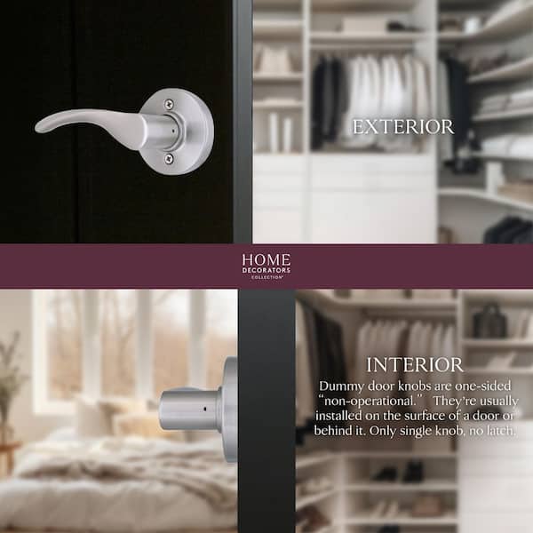 Primrose Satin Nickel Left-Handed Dummy Door Lever