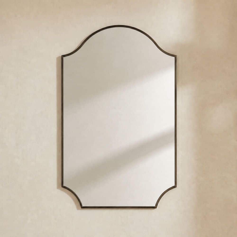Airius 24 in. W x 36 in. H Arched stainless Steel Framed Wall Mounted Bathroom Vanity Mirror in Oil Rubbed Bronze price history on PriceWatchPro