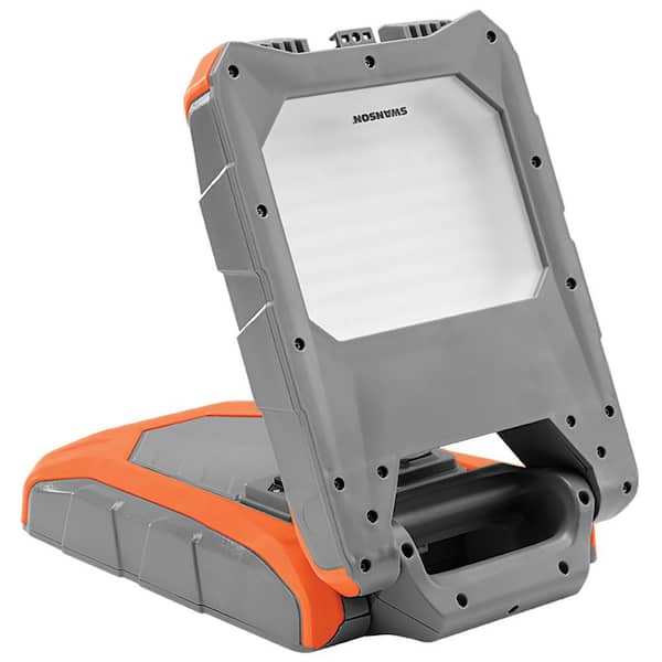 Swanson 3000 Lumens, 40-Watt Rechargeable Foldable Standing LED Work Light with USB and UL 110-Watt Power Outlet