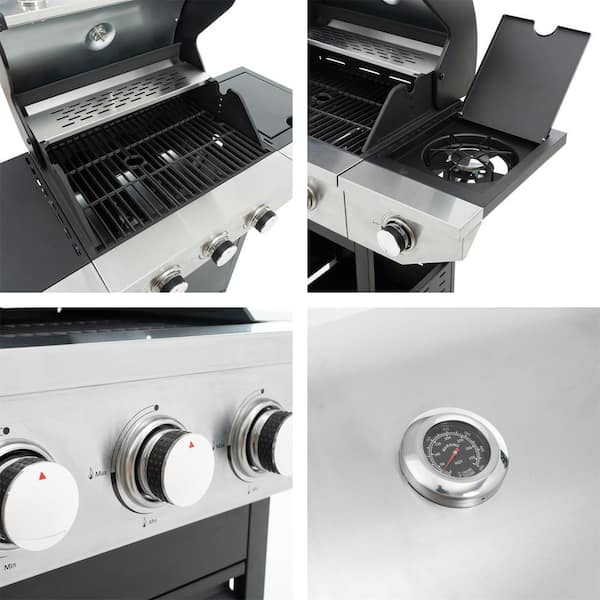 Large Propane Gas Grill 3-Burner with Grill Mats and Accessories Grill Kit  21PC