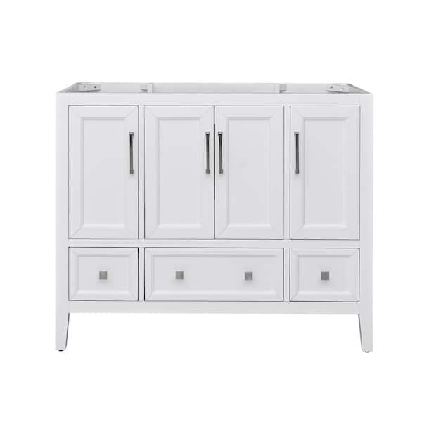 Everette 42 in. W x 21.5 in. D x 34 in. H Bath Vanity Cabinet without Top in White