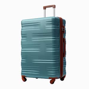 24 in. Dusty Green Spinner Wheels, Rolling and Lockable Handle Suitcase