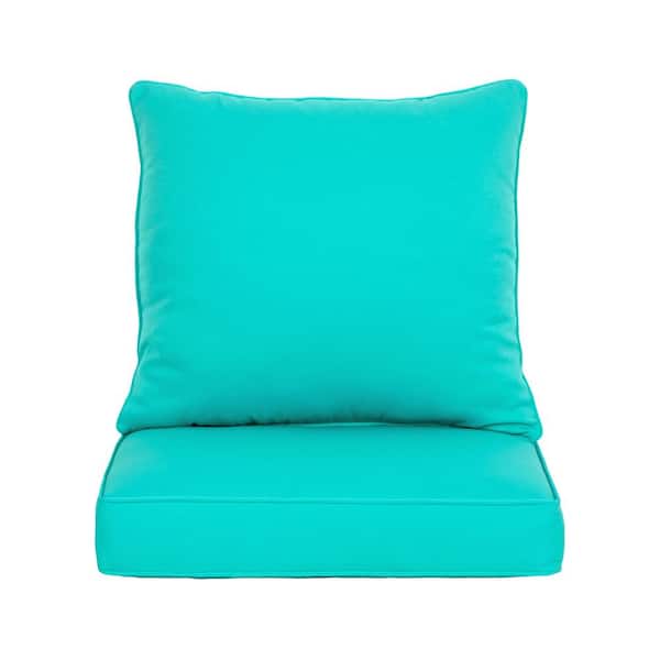 BLISSWALK Outdoor Deep Seat Cushion Set 24x24&22x24, Lounge Chair  Loveseats Cushions for Patio Furniture Sky Blue YDS-210 - The Home Depot