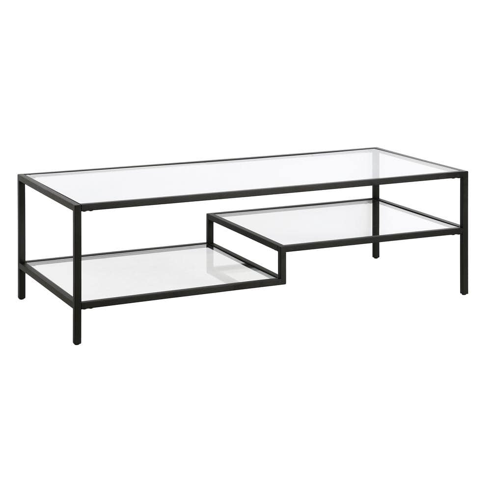 Lovett 54" Blackened Bronze Rectangular Metal Coffee Table