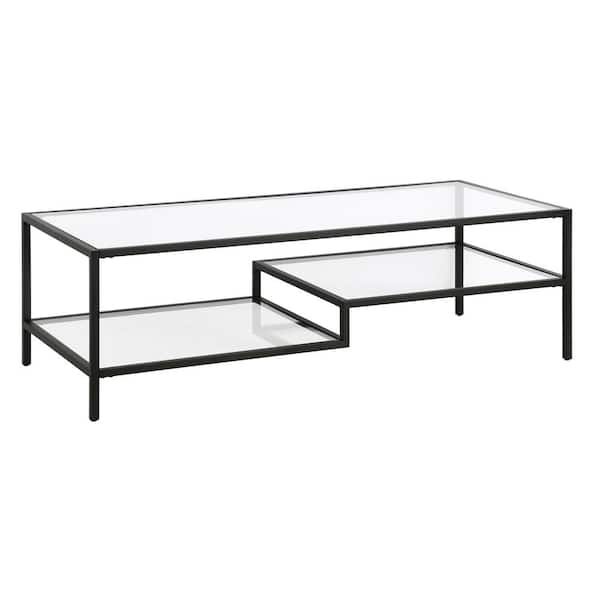Meyer&Cross Lovett 54 in. Blackened Bronze Rectangle Glass Coffee Table