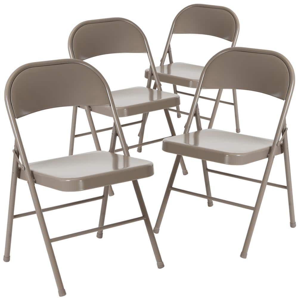 Carnegy Avenue Gray Metal Folding Chair 4 Pack CGA BD 228593 GR HD   Gray Carnegy Avenue Folding Chairs Cga Bd 228593 Gr Hd 64 1000 