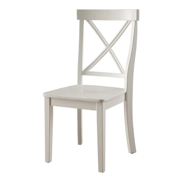 Furniture of America Tatine White Wood Dining Side Chair (Set of 2)