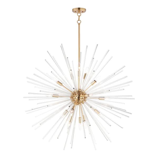 Polaris 16-Light Satin Brass Pendant Light