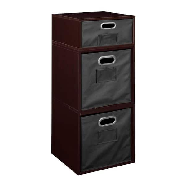 Regency 32.5 in. H x 13 in. W x 13 in. D Brown Wood 3-Cube Organizer