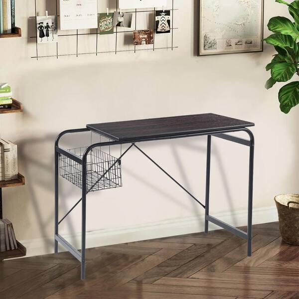 desk with wire storage