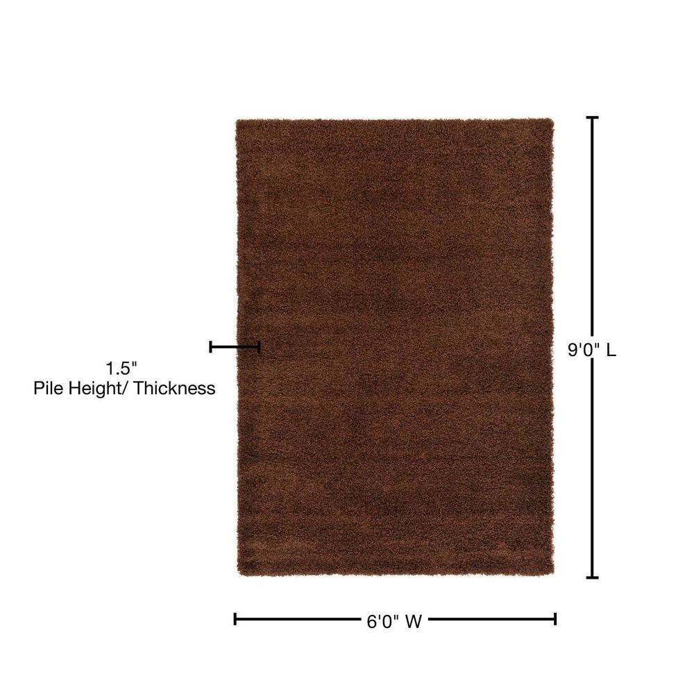 Reversible Easy-Care Shag Rug 6' x 9' in Lush Blue