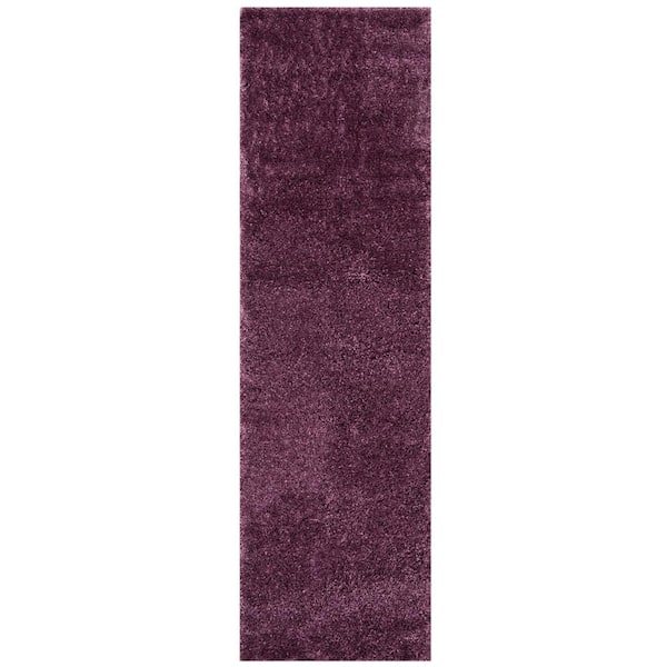 SAFAVIEH Colorado Purple 2 ft. x 8 ft. Solid Runner Rug