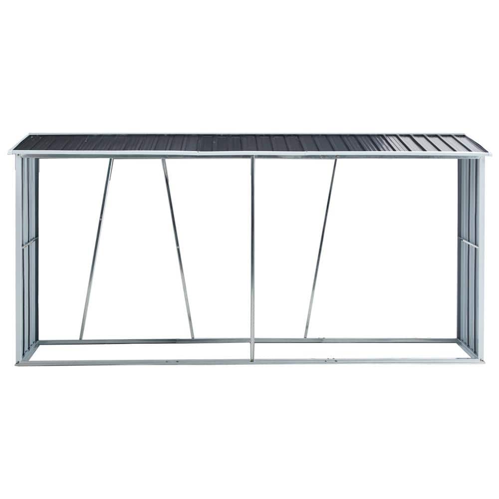 Reviews for ITOPFOX 129.9 in. Gray Galvanized Steel Firewood Rack, Log
