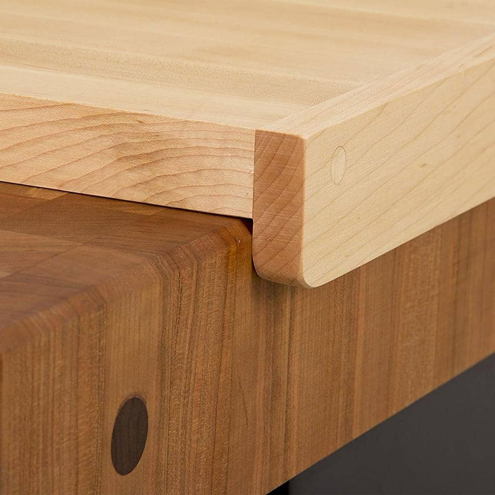 Large Brown Maple Wood Reversible Cutting Board with Juice Groove