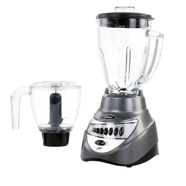 Oster 2in1 System 48 oz. 12Speed Gray Blender with Pulse Control and