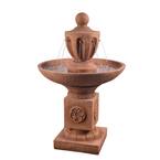 Classic Urn 43.5 in. Resin Brown Fountain