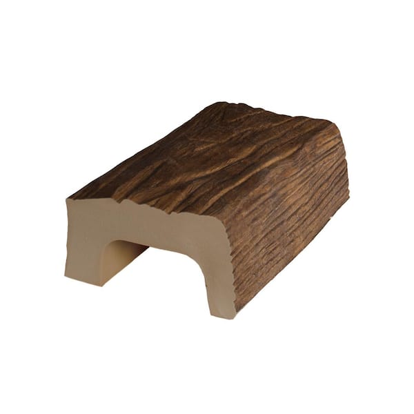 American Pro Decor 2-1/4 in. x 4-3/8 in. x 6 in. Long Medium Oak Modern Faux Wood Beam Sample