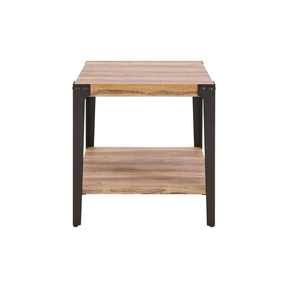 Nash Industrial Modern Wood Tray Top Side Table - Nathan James : Target