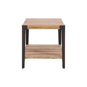 Oakdale Ranch Distressed Wood Finish Modern Industrial End Side Table