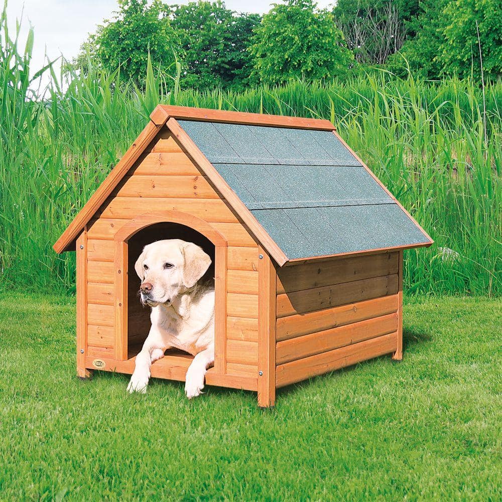 Large Weatherproof Pine Raised Floor Dog House