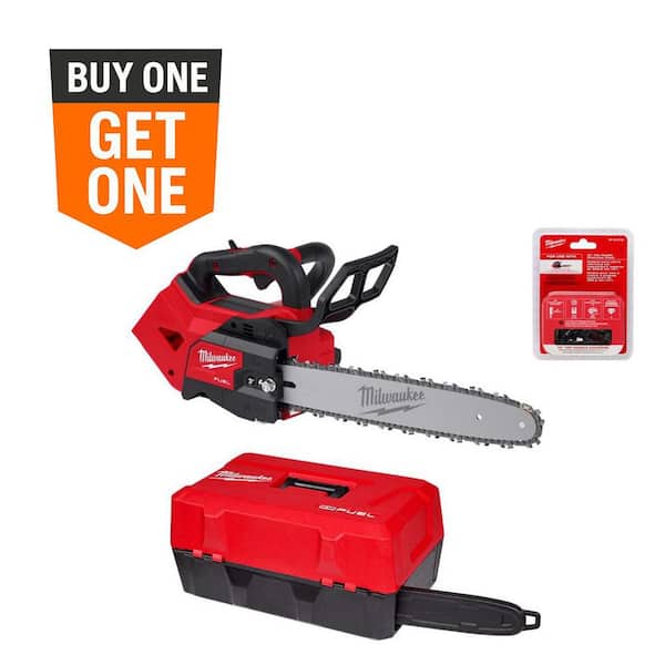 M18 FUEL 14 in. Top Handle 18V Lithium-Ion Brushless Cordless Battery Chainsaw w/14 in Top Handle Chainsaw Chain, & Case