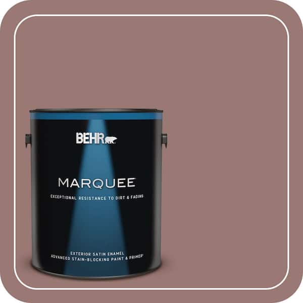 BEHR MARQUEE 1 gal. #120F-5 Hickory Stick Satin Enamel Exterior Paint & Primer