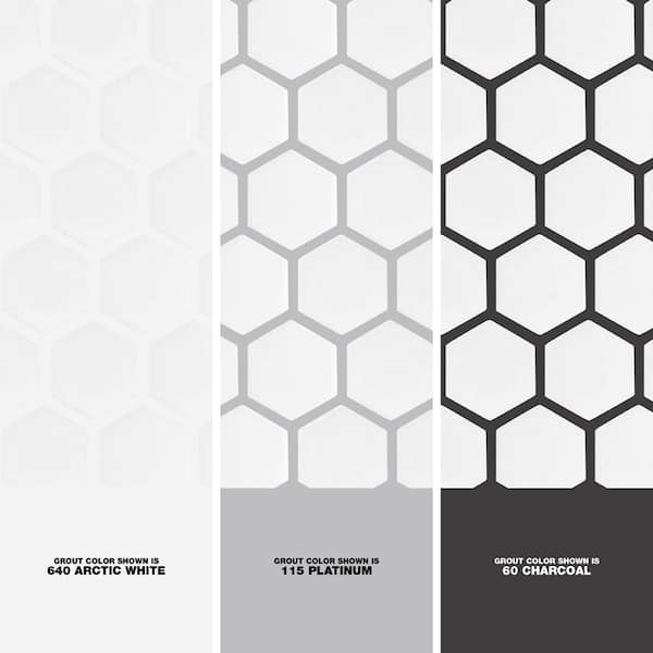 Merola Tile Metro 2 Hex Matte White 11, Best Mortar For Mosaic Floor Tile