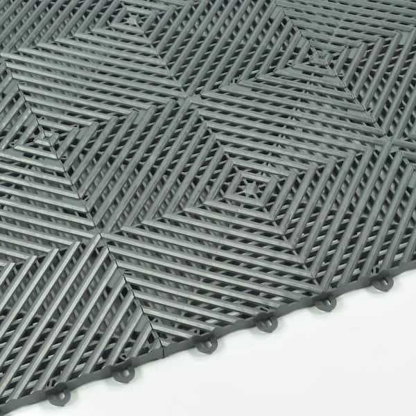 Greatmats TechFloor Solid Tile with Raised Squares Carton of 10