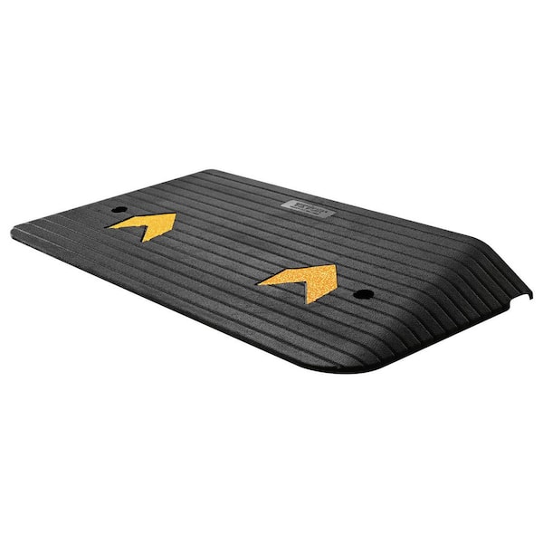 Upgraded Rubber Threshold Ramp, 3" Rise Door Ramp with 1-Channel, Natural Rubber Car Ramp with Non-Slip Textured Surface