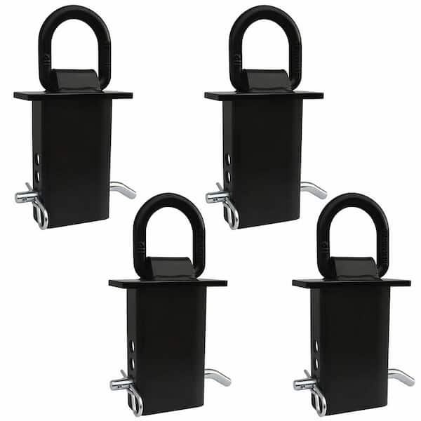 4-Piece Steel Trailer Stake Pocket D Ring Tie Downs for Flatbed Trucks with Standard 2 x 4 Stake Pockets