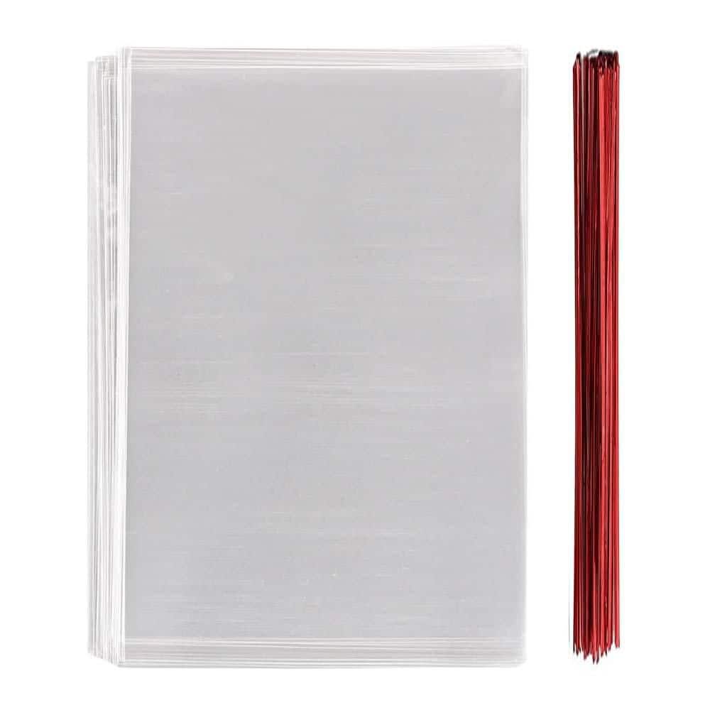 10 in. x 6 in. Clear Flat Cellophane Treat Bags 1.4 mil with 200 Twist Ties for Bakery Cookies Candies Dessert price history on PriceWatchPro