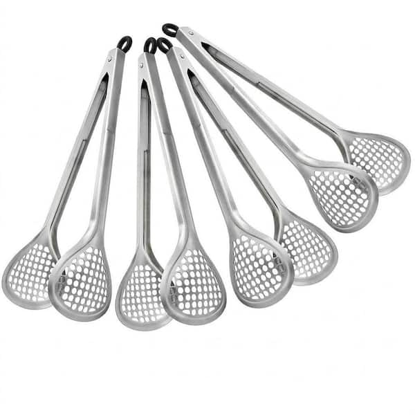 12 Inch Stainless Steel BBQ Tongs, Set of 4, Heat Resistant Locking Kitchen and Grill Cooking Tongs, 600F
