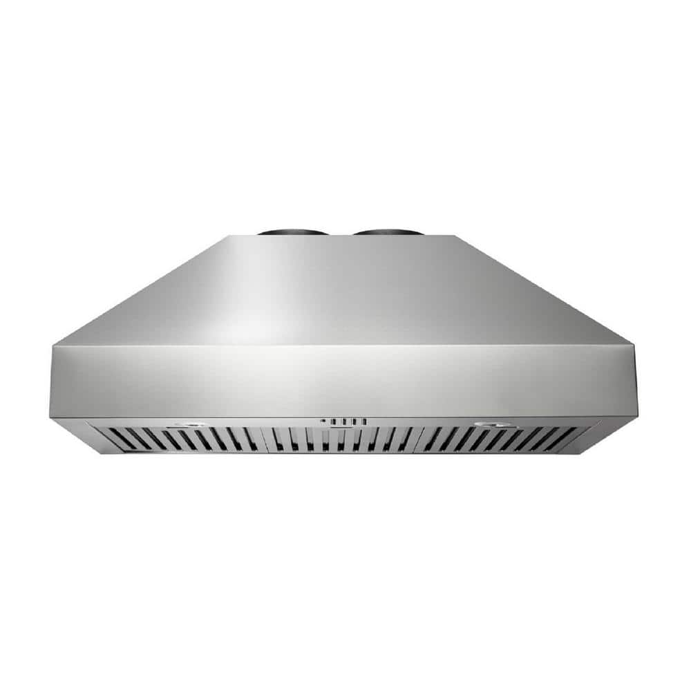 Thor Kitchen 36-in. 800 CFM Convertible Wall Mount Pyramid Range hood in Stainless Steel, Silver