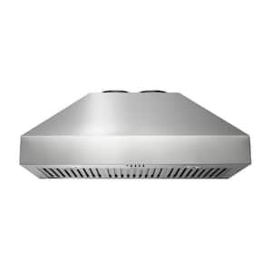 36-in. 800 CFM Convertible Wall Mount Pyramid Range hood in Stainless Steel