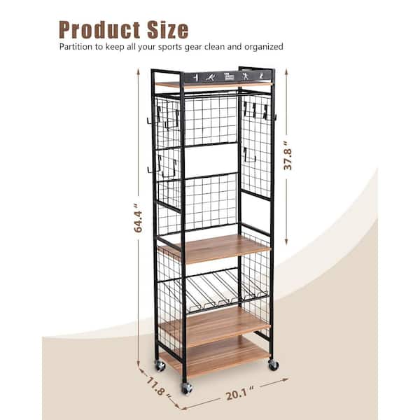 JAZAVA 200 lbs. Weight Capacity Fitness Equipment Storage Rack