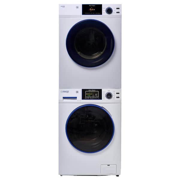 Marine Anti Corrosion Stackable Compact Washer 1.6 CF+Sensor Dryer 3.1 CF 110-Volt