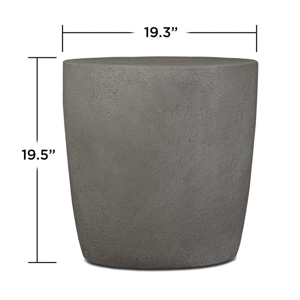 Gray Fiber-Cast Concrete Propane Tank Cover with Steel Frame