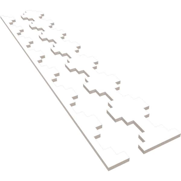 Ekena Millwork Gypsum 47 in. H x 0.5 in. W Slatwall Panels in PVC 15-Pack